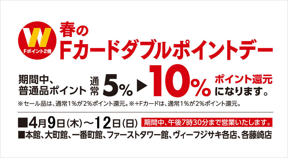 春のFカードダブルポイントデー