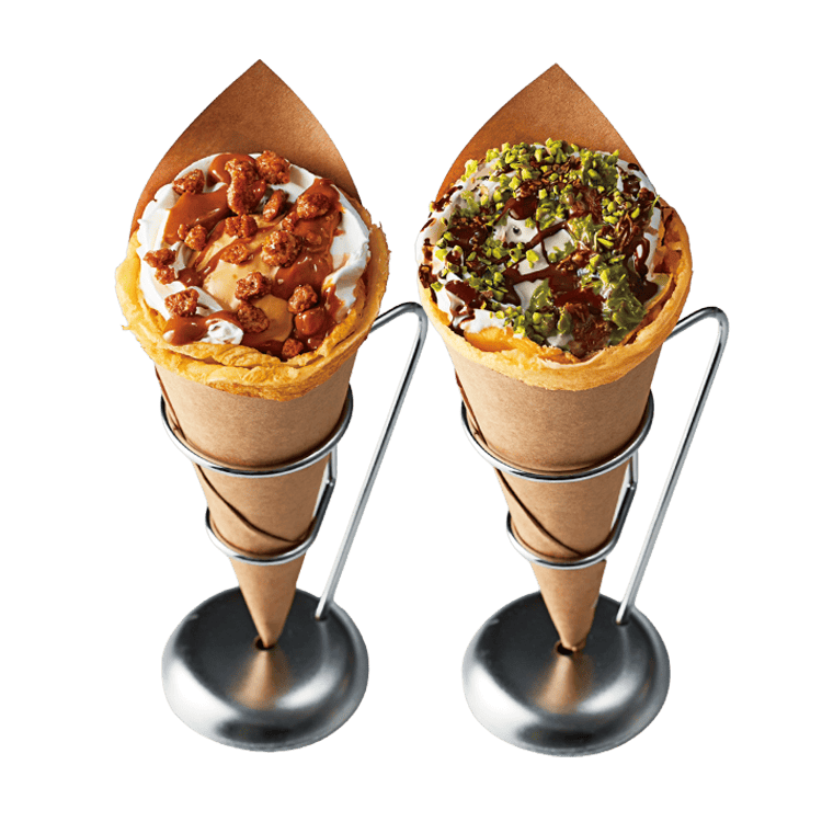 BABBI クレープ　塩キャラメルダブルナッツ/ドバイチョコレート