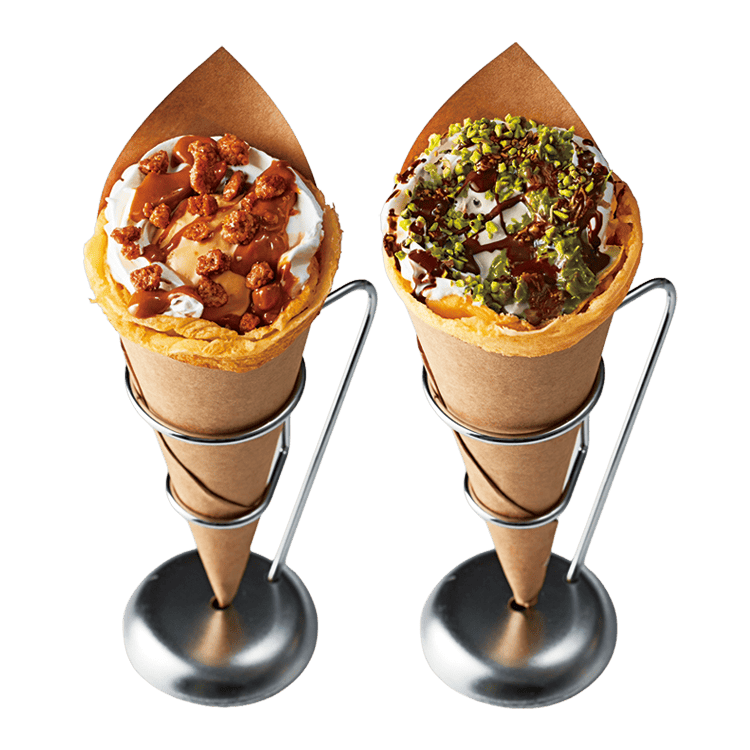 BABBI クレープ　塩キャラメルダブルナッツ/ドバイチョコレート