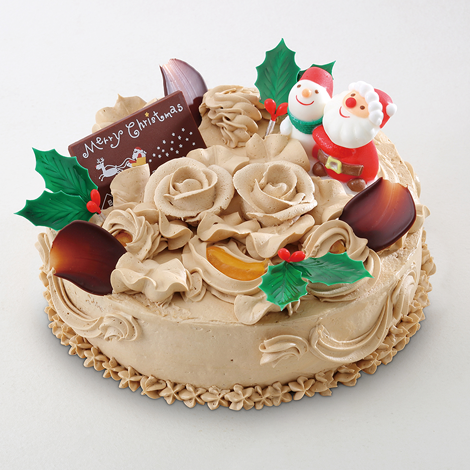 コーヒークリームのクリスマスケーキ