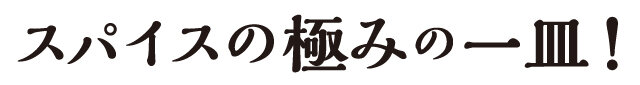 スパイスの極みの一皿！