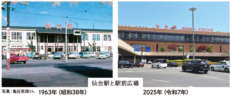 昭和の仙台駅と現在の仙台駅の変化