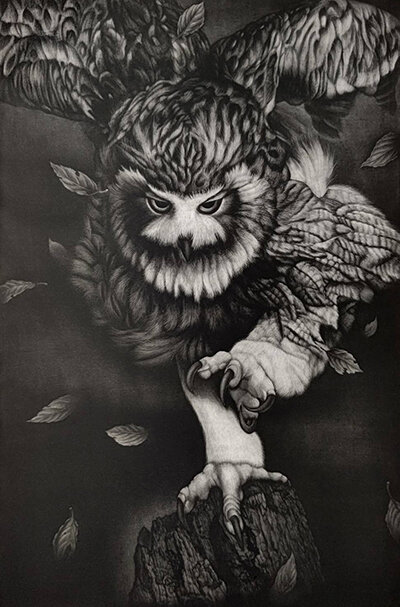 生田宏司メゾチント銅版画展