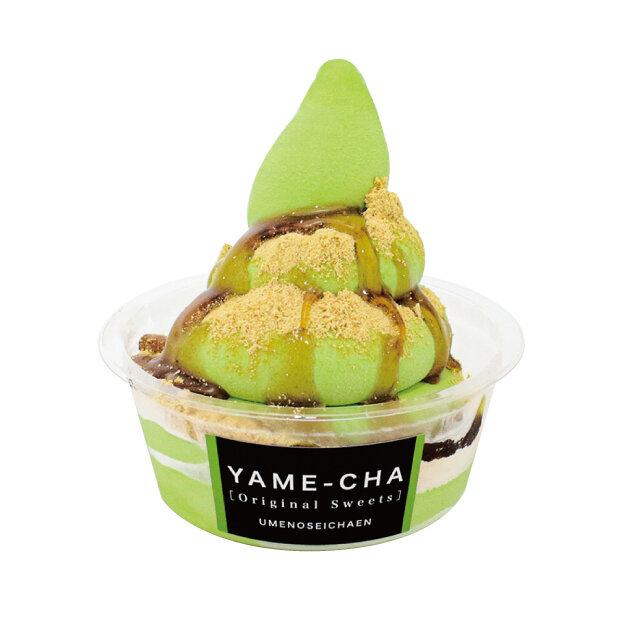 福岡県「梅野製茶園」黒蜜きなこ 八女抹茶ソフト （1個）