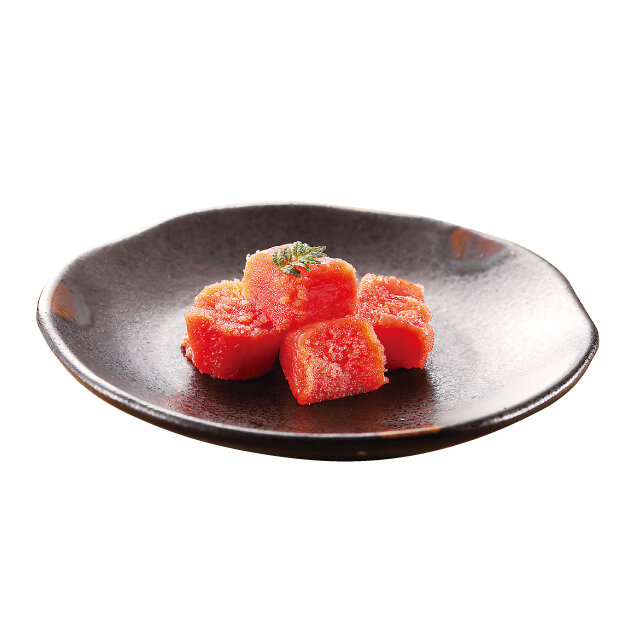福岡県 「博多料亭 稚加榮」 ●お徳用辛子明太子切子 （120g）税込1,350円