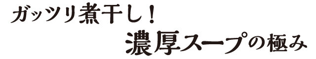 ガッツリ煮干し！濃厚スープの極み