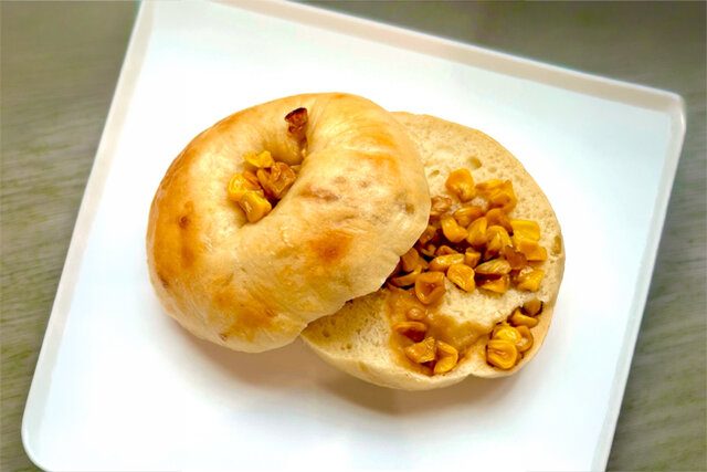 twins bake：焦がし醤油焼きとうもろこしベーグル