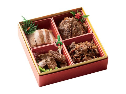 「かたい信用やわらかい肉 肉のいとう」 Ａ５ランク仙台牛と牛たんの味比べ二段重