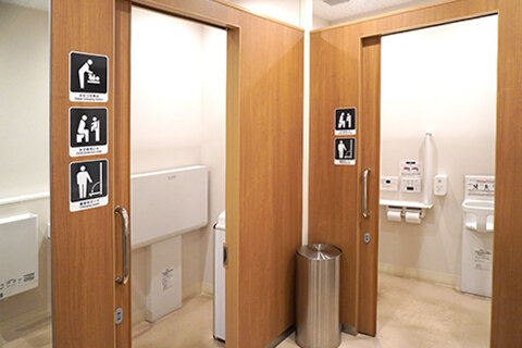 おむつ交換台があるトイレ